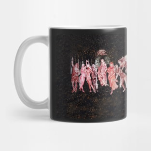 Botticelli's Spring red watercolor Mug